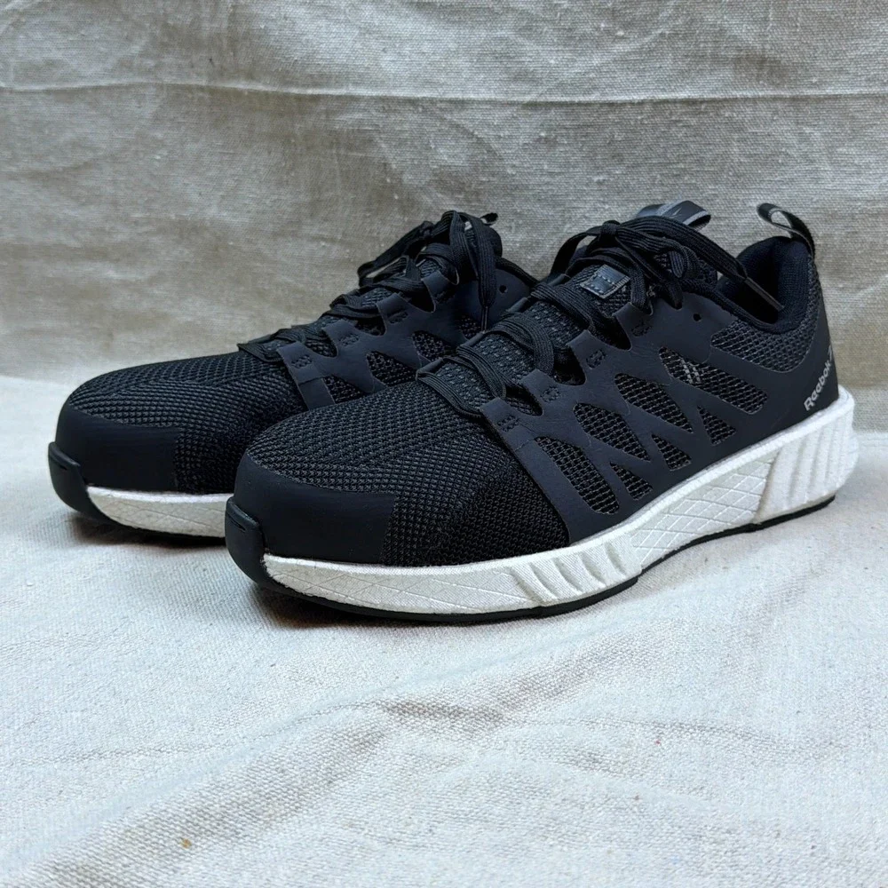 Rebok Work Shoe Fusion Flexweave Composite Toe Black Mens 11 Worn Once